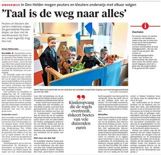 2020-04-16 - NHD - Artikel samenwerking peuters-kleuters