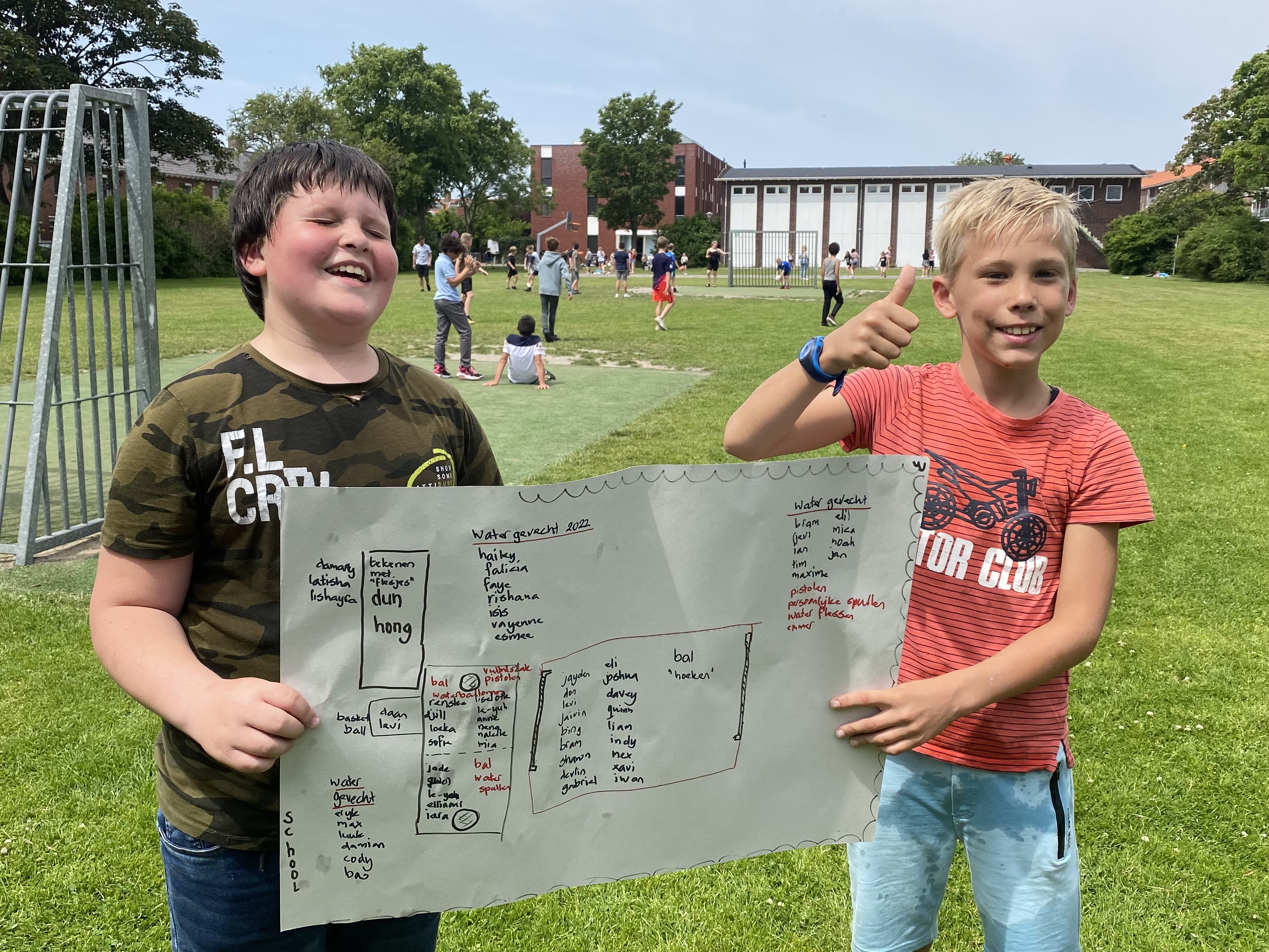 Leerlingen maken plan voor buitengymles