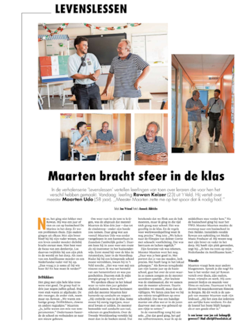 Artikel Maarten Udo serie levenslessen